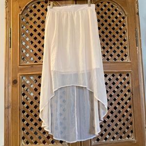 High low skirt with lining